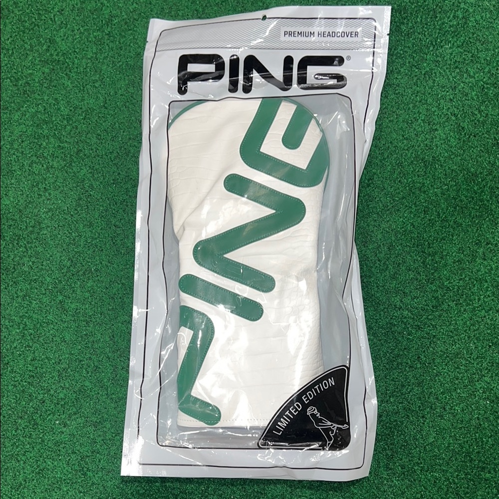 PING Premium Headcover - White and Green